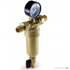 Фильтр самоочищающийся с манометром и латунным корпусом  JH-1001 1/2", TIM