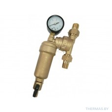 Фильтр самоочищающийся с поворотным фланцем и латунным корпусом с манометром 1/2", TIM 
