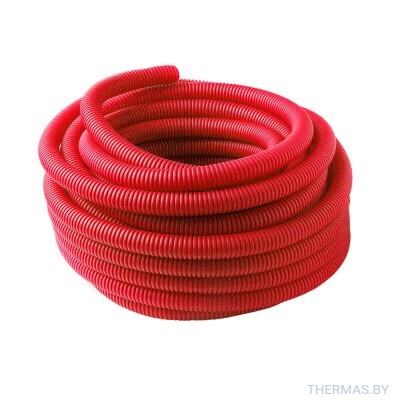 Труба гофрированная (пешель) 35 мм красная, ЮстаПласт