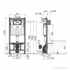 Инсталляция для унитаза Alcaplast AM101/1120