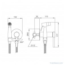 Смеситель для биде с гигиеническим душем Gappo, G7206