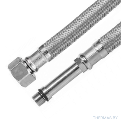 Подводка гибкая для смесителя(пара) в нерж. оплетке 1/2" 600 мм, Tucai