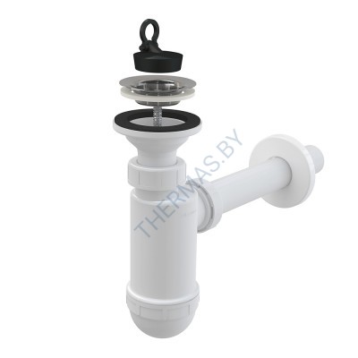 Сифон для умывальника DN 32 A410 с нержавеющей решеткой DN63, Alcaplast