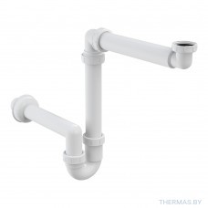 Сифон для умывальника A434 экономящий пространство 1 1/4", AlcaPlast 