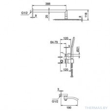 Душевая система Gappo, G7107-40