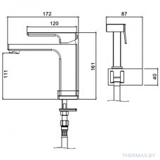 Смеситель для умывальника с гигиеническим душем Gappo, G7248
