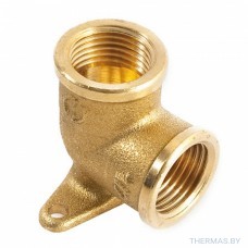 Угольник латунный с креплением ВР 1/2", General Fittings